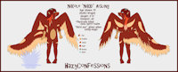 Nikki child reference by hazyconfessions - dragon, cub, female, hybrid, skunk
