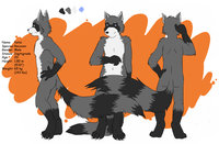 Katai Character Sheet by Katai - male, character sheet, raccon