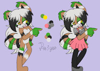 Acacia the lemurhusky Ref by Paigetheunicorn - female, hybrid, mobian, lemurhusky