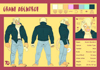 Grant Reference- SFW version by tonhawk - feline, male, tiger, muscle, fursona, greaser, golden tiger