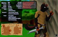 Character Sheet [Eli] by TenshoKai - wolf, male, malamute, fantasy, project