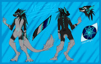 Mizu Ref Sheet by MizuRose - male, sergal