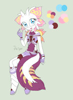 Misa the mizutsune by Paigetheunicorn - cute, female, reference, monster hunter, mobian, mizutsune, base doll