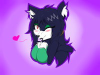 [C] RyzoAono by GreendayFox - cat, female, commission, bust, digital art