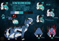 Inemes - REF by catstruction - female, reference sheet, canine, reference, referencesheet, inemes
