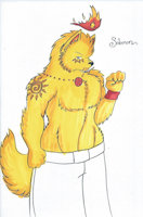 Solomon Du Soleil by Rumble - wolf, male, gold, royal, family, sun, golden, french, between, worlds, du, soleil, elizaqwa, betweenworlds, sunlands, sunfamily, goldnefur