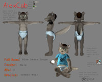 AlexCub's ref sheet by AlexCub - babyfur, diaper, wolf, male, magic, reference sheet, toddler, photoshop, reference, baby fur, timber wolf, pampers, huggies, daz studio, daz3d, alexcub