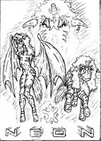 The Origin of Neon  by yssupnikcid - female, flying, straight shota, cryptid, yssupnikcid, biped with hooves