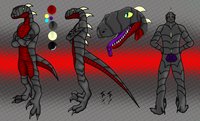 Hemi (Socialscalie) Raptor Ref Sheet by SocialScalie - male, raptor, snake, scalies