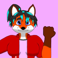 Rosemary Soro by Skyblue2005 - fox, girl, female, teen, canine, muscle, muscular, anthro, red fox, young, furry, character, guitar, guitarist