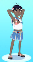 Pokémon trainer by Lex - cub, shota, male, underwear, shorts, pokemon, swim trunks, character sheet, bulge, briefs, child, human, necklace, backpack, cleavage, m, solo, m/solo, anklet, barefoot, shotacon, underage, black hair, brown eyes, bandanna, armpits, wifebeater, undershirt, character reference, sandals, pokemon trainer, arms up, arms behind head, bulging, midriff, flip flops, male/solo, dark skin, solo male, barefeet, underwear bulge, male solo, m solo, solo/male, solo/m, solo m, skinny legs