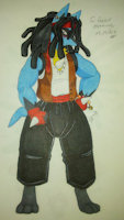 Star the Lucario by TheAmariaShadow - lucario, male, reference sheet, canine, pokemon, muscular, anthro, pokemorph