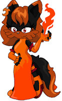 Diana the Fox by DianaFoxyTheFox - fox, female, sexy, fire, firebender
