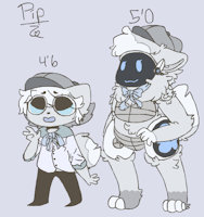 Pip Reference Sheet by PipsSilence - female, chinchilla, protogen