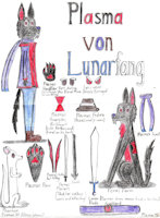 [2018 Revamp] Plasma von Lunarfang by PlasmaFang70 - wolf, male, hybrid, canine, lupine, mustelid, oc, albino, fursona, rodent, weasel, von, vampire bat, plasma, lunarfang, vampire wolfbat