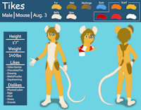Tikes Ref Sheet (SFW) by TikesTastic - male, mouse, sheet, ref, fursona, reference, sfw, tikes