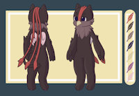 kiraco ref sheet by KinkyOwlHoots - male, gryphon, griffin, back view, front view