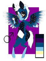 Apollo the Pegasus - adopt by ChinookOrca - star, boy, male, horse, equine, stars, space, pony, exotic, boi, winged, pegasus, adopt