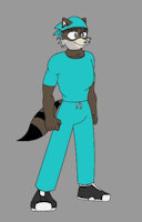 OC#46 - Flynn Gizmo Klondike by EngineGear - raccoon, male, surgeon