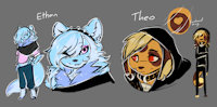 Ethan and Theo refs :D by FeltyFae - dog, male, hybrid, reference sheet, reference, heartbreak, carret, nonbinary