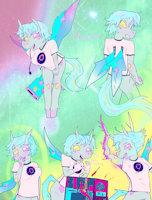 Stargrazer by LawrenceAlpaca - female, horse, anthro, computer, changeling, telescope, arthropod, anthro pony