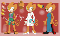 Chiyo the Chameleon by Chinry - female, character sheet, doctor, sonic, assassin, chameleon, character reference, sonic fan characters, sonic oc