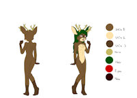 Mina Blume Romates by MozzlynArts - character sheet, reindeer, character profile, my character, furrylinette