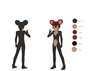 Tonery Litchi Caife by MozzlynArts - bear, character sheet, black bear, character profile, my character, furrylinette