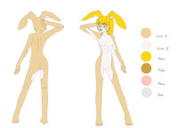 Katsumi Kareria Somrient by MozzlynArts - rabbit, character sheet, character profile, my character, furrylinette