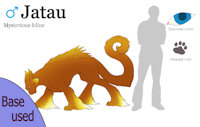 Reference: Jatau by LeBozar - feline, male, feral, character, sheet, ref, reference, unknown, mysterious, not my art