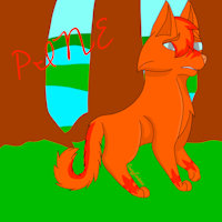 Pine Redraw by CrazyCorbeau - cat, river, male, trees, grass, blind