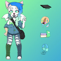 Anthro Adopt - OTA - Open by xXKaneanXx - girl, female, bat, character, open, albino, adoptable, adopt
