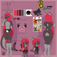 Ash the blacktip goth-shark Ref sheet - By Toast435 by ChinookOrca - cute, boy, male, androgynous, feminine, girly, crossdressing, anthro, black, shark, femboi, goth, gothic, creepy, tip, fishnet, aquatic, femboy, occult, reef, blacktip, reef shark, black tip