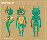 Chronic the Coyote by SpookySketchBook - male, reference sheet, short, coyote, ref, ref sheet, reference, anthropomorphic, refsheet, stoner
