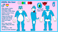 Refsheet of my fursona by JusuSama - male, bear, ref sheet, refsheet, blue fur, ref-sheet, referencesheet