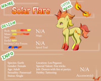 Solar Flare Reference by WetFox - female, reference sheet, oc, earth pony