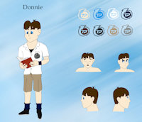 Donnie Ref Sheet 2019 by Itachislilgirl - male, reference sheet, human, ref sheet, donnie, dragonball, dragon ball, xenoverse