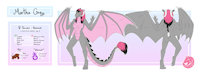 Martha's ref sheet 2017 (OUTDATED) by Nerscyra - dragon, pet, grey, fire, spider, sheet, ref, dragoness, scalie, tarantula, likes, dislikes, martha, cyra