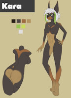 Kara by Furasaur - dog, girl, female, reference sheet, canine, doberman, design, oc, ref sheet