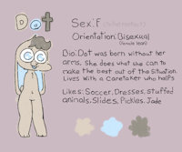 Dot the armless bun! by BunnyQueen - bunny, female, rabbit, reference sheet, amputee, reference, lop eared, armless, lop, lagomorph, lop eared bunny, lop eared rabbit