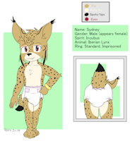 Sydney Reference by HydroFTT - babyfur, diaper, cat, male, crossdressing, lynx, crossdresser, girly boy, sydney, trap, incubus, buttshot, hydroftt, iberian lynx