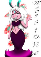 Moonstone the dragonborn gem by FrozenFangs - female, character sheet, steven universe, stevenuniverse, frozenfangs, dragonborn gem, moonstone the dragongem