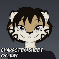 Character Sheet – Kay Tigerini (Clean version) by foxyxxx - feline, male, tiger, anthro, character, sheet, reference