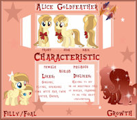 Alice Goldfeather by Snowfirechakat - female, mlp, pegasus