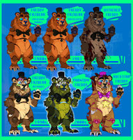 Freddy Fazbear [ original line ] by frillious - fanart, bear, blood, art, spirit, 3, robot, ghost, two, 2, three, phantom, freddy, animatronic, body horror, commissions open, five nights at freddy's, fnaf, freddy fazbear, fazbear, eye horror, fnaf 2, fnaf 3, withered freddy, phantom freddy, freddy fazbear's pizzeria simulator, ffps, rockstar freddy