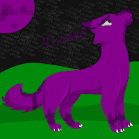 Violet Moon by CrazyCorbeau - female, night, wolf, moon, oc