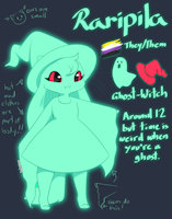 Raripila simple refsheet by Saucy - cat, feline, reference sheet, ghost, witch, refsheet, ambiguous gender, non-binary