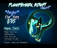 Espoir the shark by PlumVaguelette - reference sheet, hermaphrodite, angler fish, floofshark