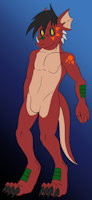 Ehzen'Kai by Calvaris - dragon, male, anthro, reference, anthropomorphic