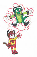 magic tiger  and vector by Btiger93 - male, gloves, tiger, mask, sonic, cape, boots